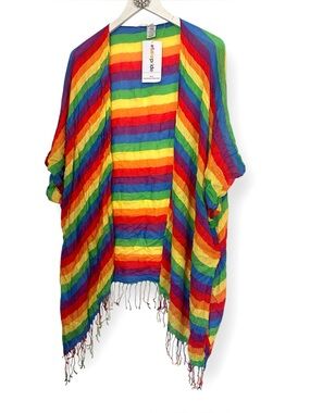 Take Pride Rainbow Scarf Kimono